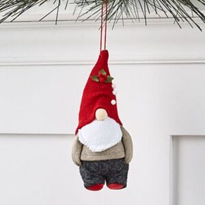 HOLIDAY LANE Christmas Cheer Fabric Gnome Ornament